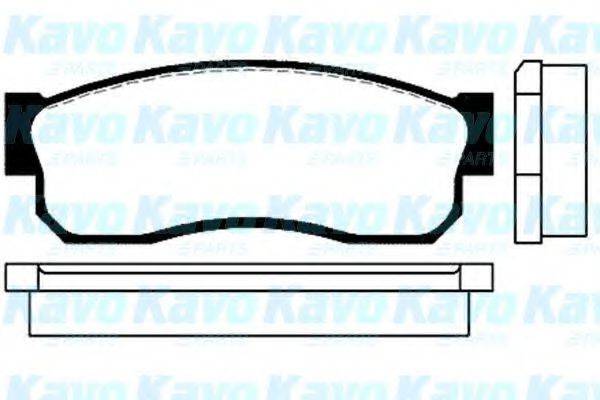Комплект тормозных колодок, дисковый тормоз KAVO PARTS BP-6503