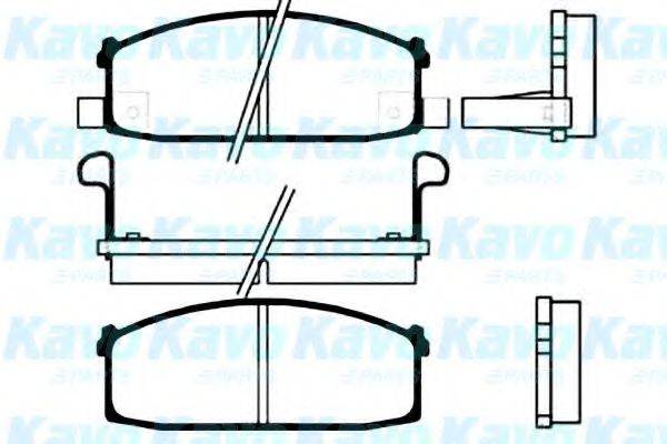 KAVO PARTS BP6509 Комплект тормозных колодок, дисковый тормоз