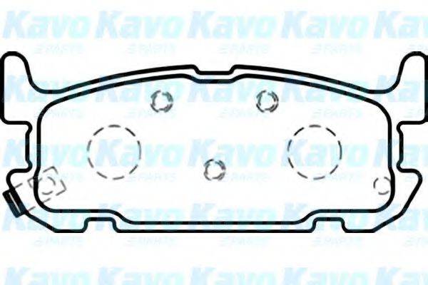 Комплект тормозных колодок, дисковый тормоз KAVO PARTS BP-6589