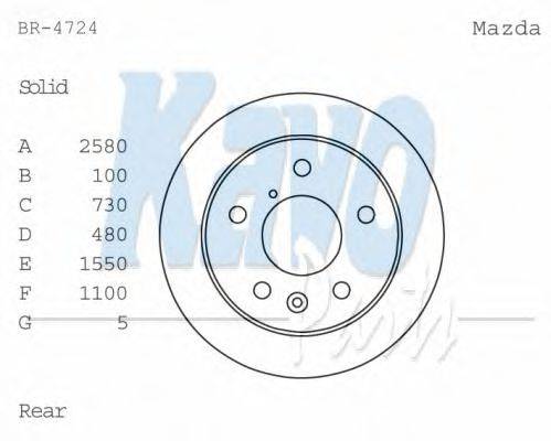 Тормозной диск KAVO PARTS BR-4724