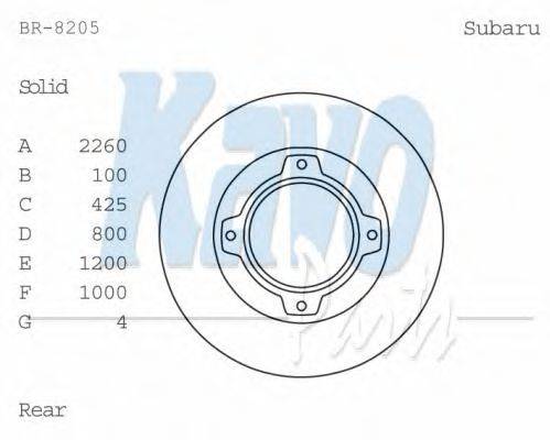 гальмівний диск KAVO PARTS BR-8205