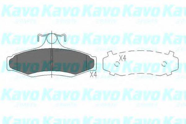 KAVO PARTS KBP1006 Комплект тормозных колодок, дисковый тормоз