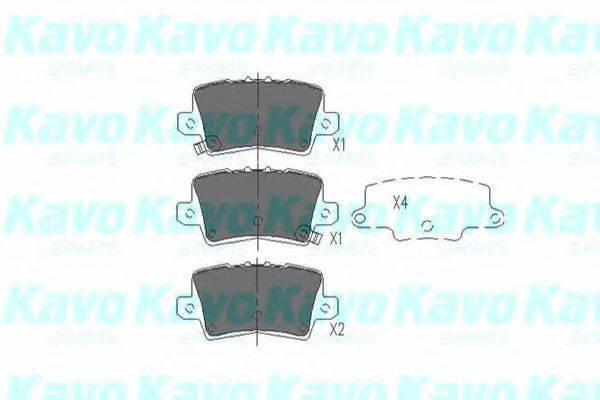 KAVO PARTS KBP2014 Комплект тормозных колодок, дисковый тормоз