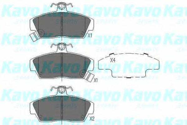 Комплект гальмівних колодок, дискове гальмо KAVO PARTS KBP-2023