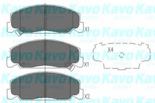 KAVO PARTS KBP2024 Комплект тормозных колодок, дисковый тормоз