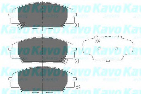 KAVO PARTS KBP2031 Комплект тормозных колодок, дисковый тормоз
