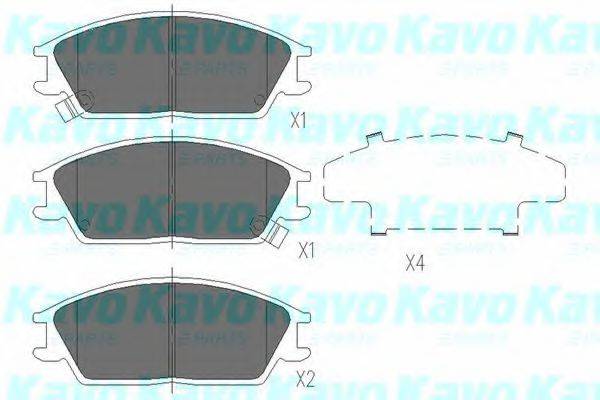 KAVO PARTS KBP3001 Комплект тормозных колодок, дисковый тормоз