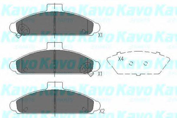 Комплект гальмівних колодок, дискове гальмо KAVO PARTS KBP-3011