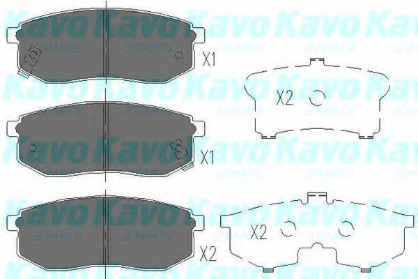 Комплект гальмівних колодок, дискове гальмо KAVO PARTS KBP-3013
