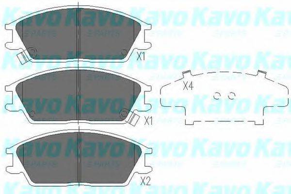 KAVO PARTS KBP3028 Комплект тормозных колодок, дисковый тормоз