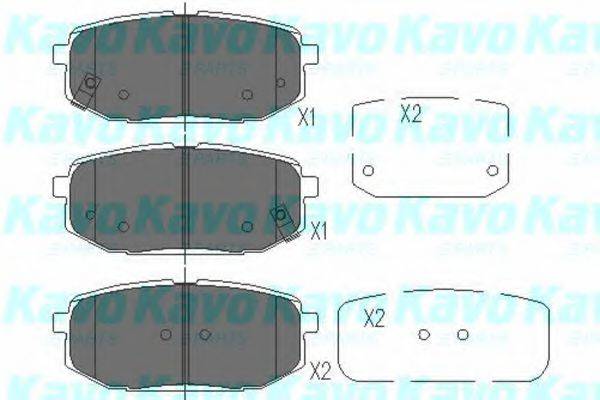 Комплект гальмівних колодок, дискове гальмо KAVO PARTS KBP-3032