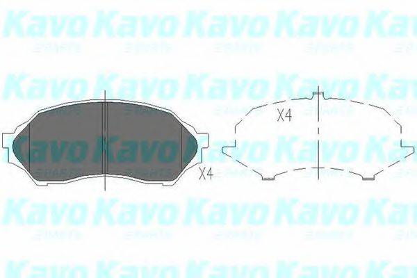Комплект тормозных колодок, дисковый тормоз KAVO PARTS KBP-4505