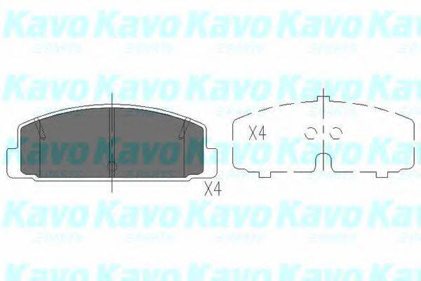 KAVO PARTS KBP4506 Комплект тормозных колодок, дисковый тормоз