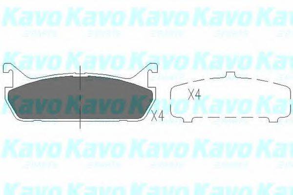 KAVO PARTS KBP4507 Комплект тормозных колодок, дисковый тормоз