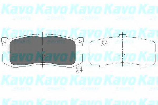 Комплект гальмівних колодок, дискове гальмо KAVO PARTS KBP-4537