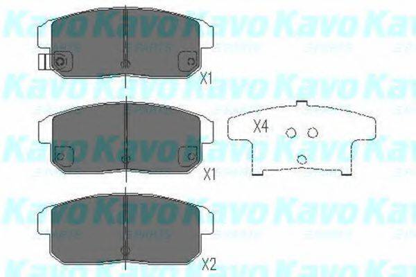 KAVO PARTS KBP4547 Комплект тормозных колодок, дисковый тормоз