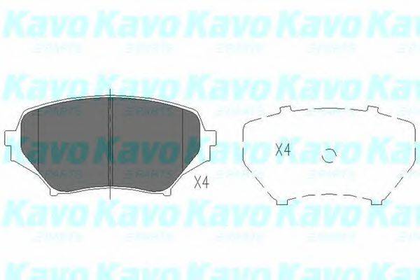 Комплект гальмівних колодок, дискове гальмо KAVO PARTS KBP-4550