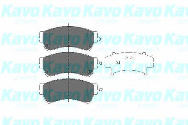 KAVO PARTS KBP4557 Комплект тормозных колодок, дисковый тормоз