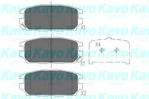 Комплект гальмівних колодок, дискове гальмо KAVO PARTS KBP-5511