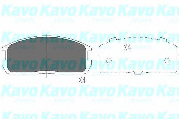 KAVO PARTS KBP5524 Комплект гальмівних колодок, дискове гальмо