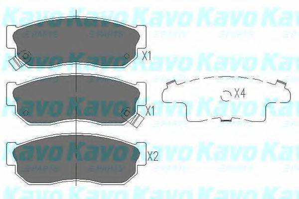 Комплект гальмівних колодок, дискове гальмо KAVO PARTS KBP-6526