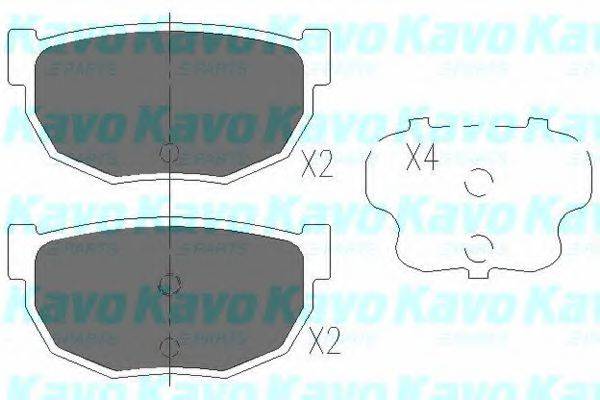 Комплект гальмівних колодок, дискове гальмо KAVO PARTS KBP-6541