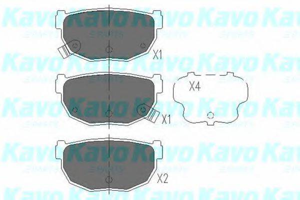 KAVO PARTS KBP6542 Комплект тормозных колодок, дисковый тормоз