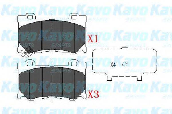 KAVO PARTS KBP6581 Комплект тормозных колодок, дисковый тормоз