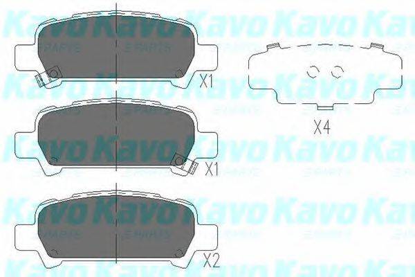 KAVO PARTS KBP8002 Комплект тормозных колодок, дисковый тормоз