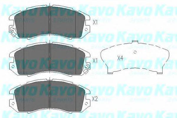 KAVO PARTS KBP8010 Комплект тормозных колодок, дисковый тормоз