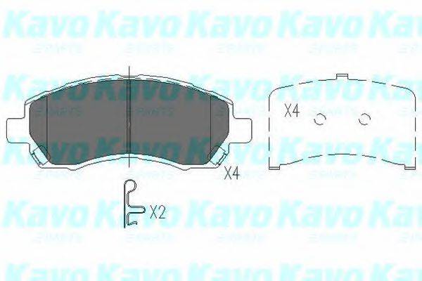 KAVO PARTS KBP8015 Комплект тормозных колодок, дисковый тормоз