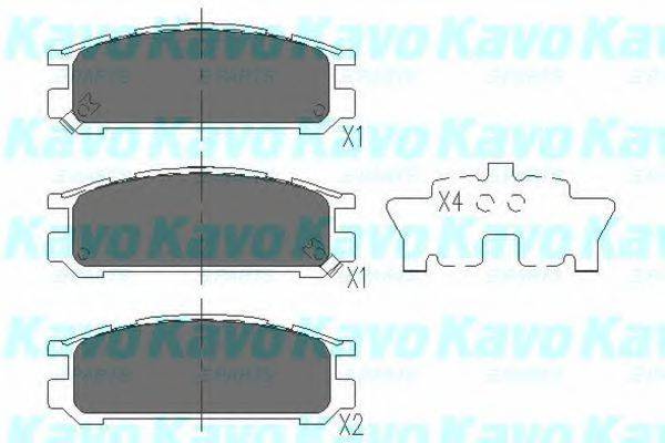 KAVO PARTS KBP8016 Комплект тормозных колодок, дисковый тормоз
