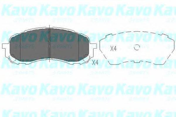 Комплект тормозных колодок, дисковый тормоз KAVO PARTS KBP-8018
