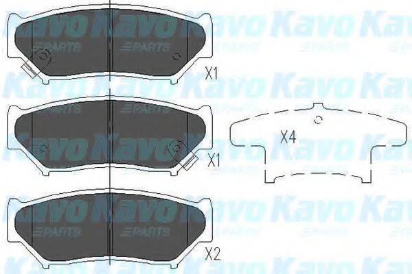 KAVO PARTS KBP8505 Комплект тормозных колодок, дисковый тормоз
