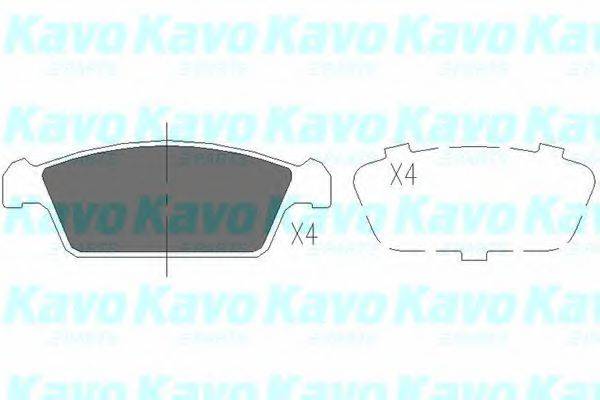 Комплект тормозных колодок, дисковый тормоз KAVO PARTS KBP-8515