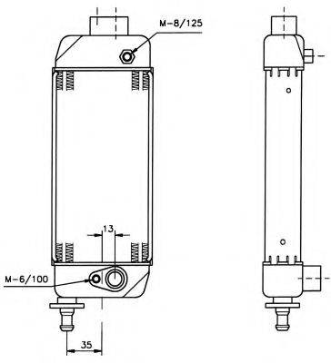 масляный радиатор, двигательное масло NRF 31028