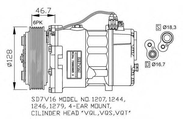 NRF 32168G Компрессор, кондиционер