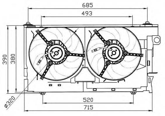 NRF 47030 Вентилятор, охлаждение двигателя