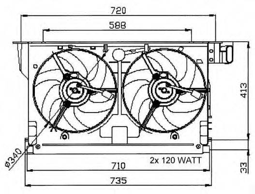 NRF 47051 Вентилятор, охлаждение двигателя