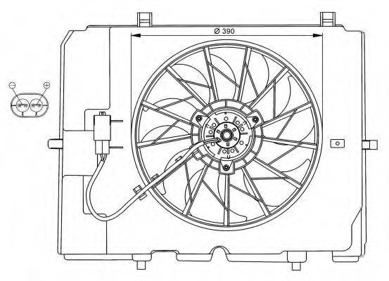 NRF 47067 Вентилятор, охлаждение двигателя