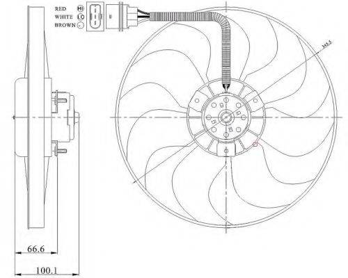 NRF 47204 Вентилятор, охлаждение двигателя