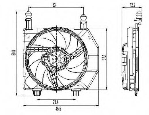 NRF 47261 Вентилятор, охолодження двигуна