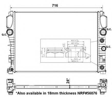 NRF 53423 Радиатор, охлаждение двигателя
