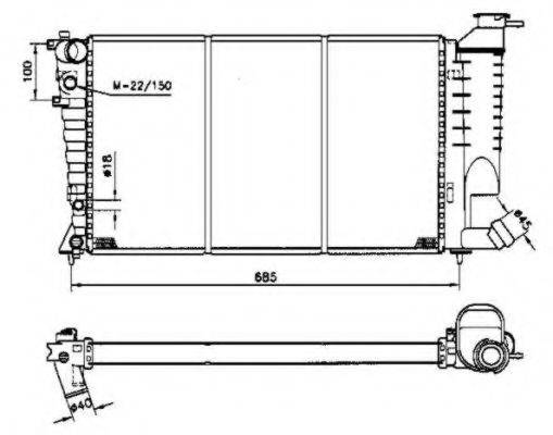 Радіатор, охолодження двигуна NRF 58233
