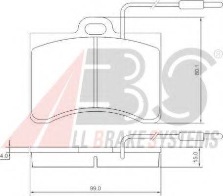 A.B.S. 36099 Комплект тормозных колодок, дисковый тормоз
