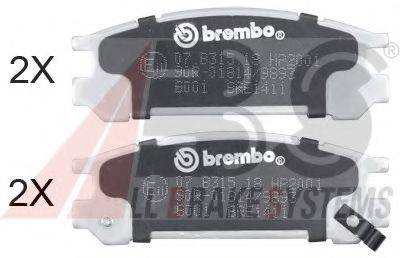 Комплект тормозных колодок, дисковый тормоз A.B.S. 36721S