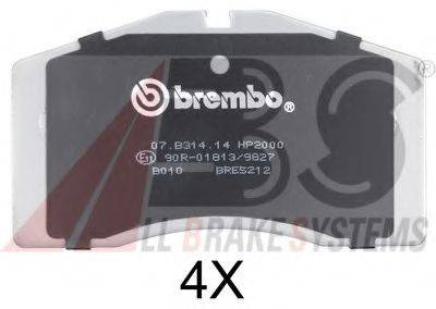 A.B.S. 36816S Комплект тормозных колодок, дисковый тормоз