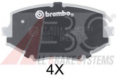 A.B.S. 36889S Комплект тормозных колодок, дисковый тормоз
