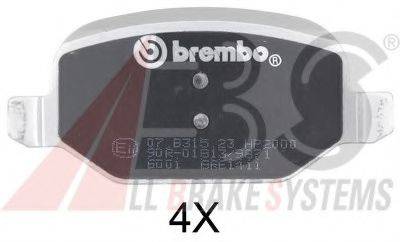 A.B.S. 37184S Комплект тормозных колодок, дисковый тормоз
