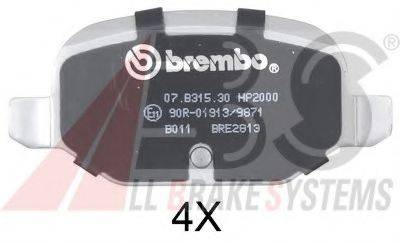 A.B.S. 37311S Комплект тормозных колодок, дисковый тормоз